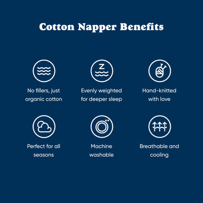 Toxin-Free Sleep: Bearaby Organic Cotton 100% Hand-Knit Weighted Blanket, Non-Toxic