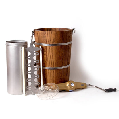 Microplastic-Free Hand-Crank Ice Cream Maker, Steel & Oak, 4-Qt – Lehman's