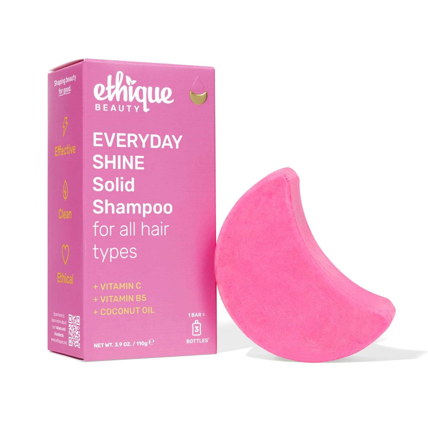 Plastic-Free Curl-Defining Shampoo Bar, pH-Balanced & Vegan – Ethique