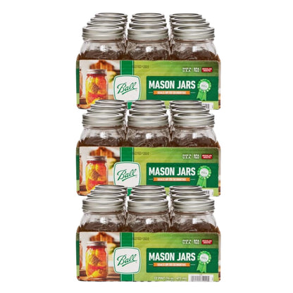 Quilted Glass Jelly Jars, 8 oz, BPA-Free, 12-Count - Ball