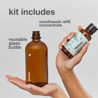Alcohol-Free Nano-Hydroxyapatite Mouthwash, Refillable Glass Bottle – Davids Hydroxi