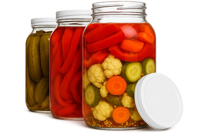 1-Gallon Glass Mason Jars with Airtight Metal Lids, 2-Pack - Kitchentoolz