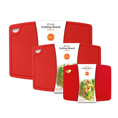 Non-Toxic Food-Grade Silicone Cutting Board Set, 3-Piece – Liflicon