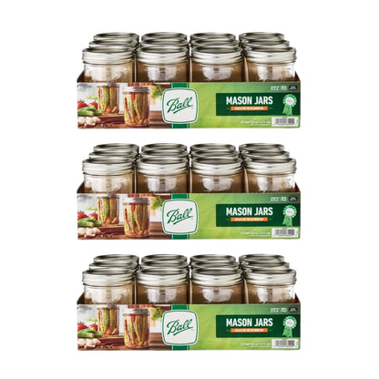 Quilted Glass Jelly Jars, 8 oz, BPA-Free, 12-Count - Ball
