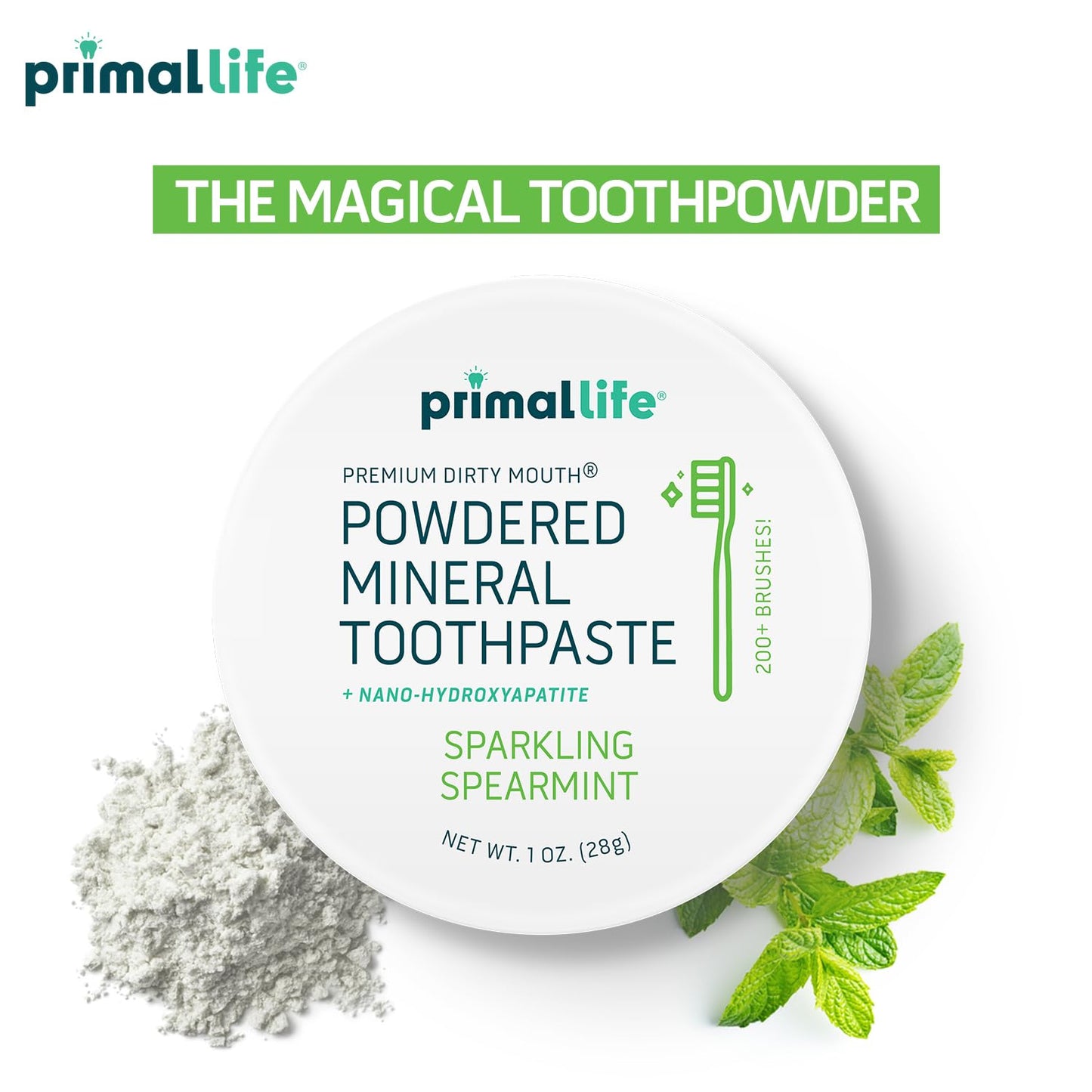 Fluoride-Free Remineralizing Tooth Powder, Bubblegum – Primal Life Organics