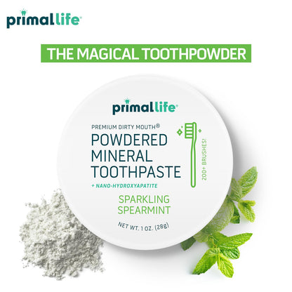 Fluoride-Free Remineralizing Tooth Powder, Bubblegum – Primal Life Organics
