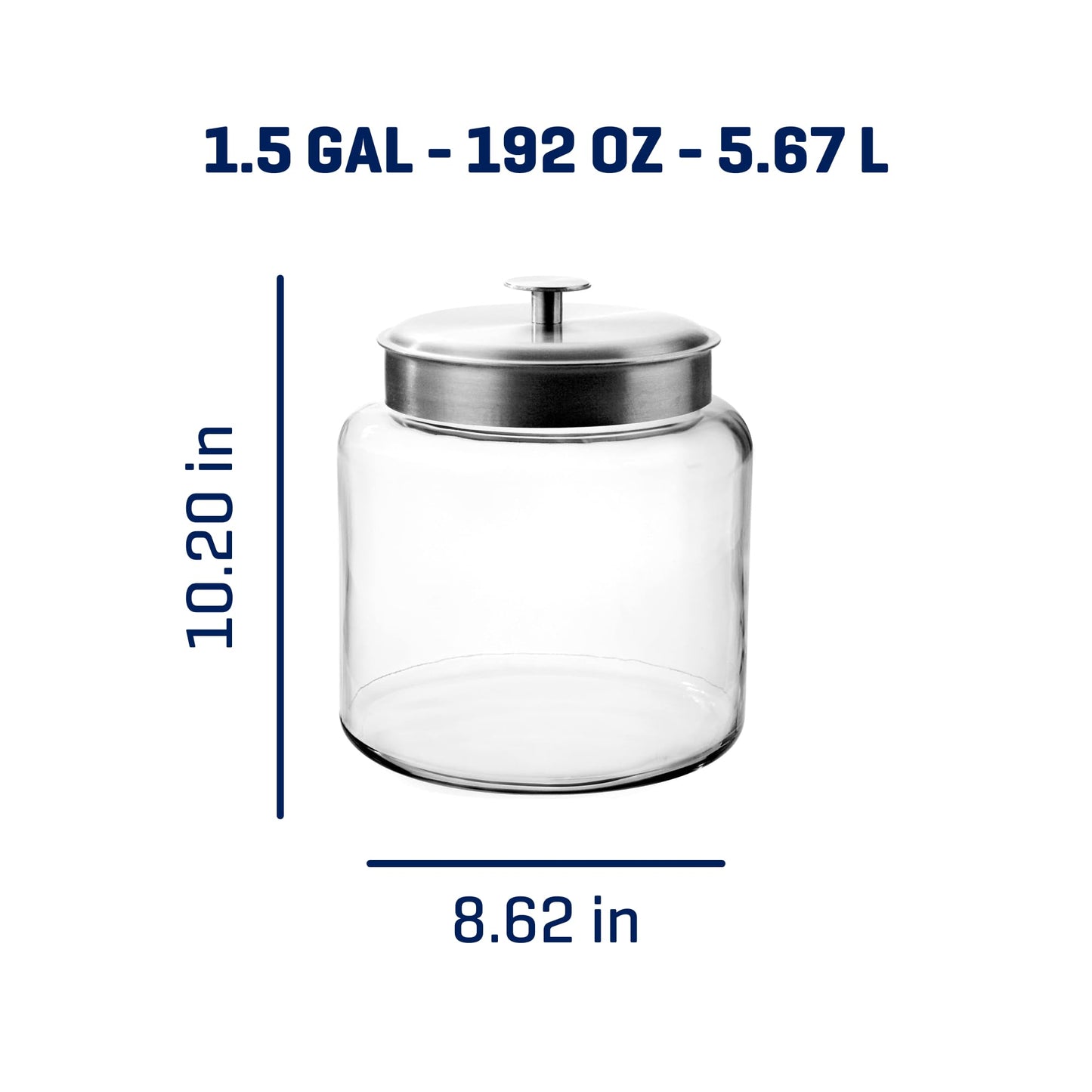 Glass Storage Jars with Fresh-Sealed Lids, 96 oz, 2-Pack – Anchor Hocking