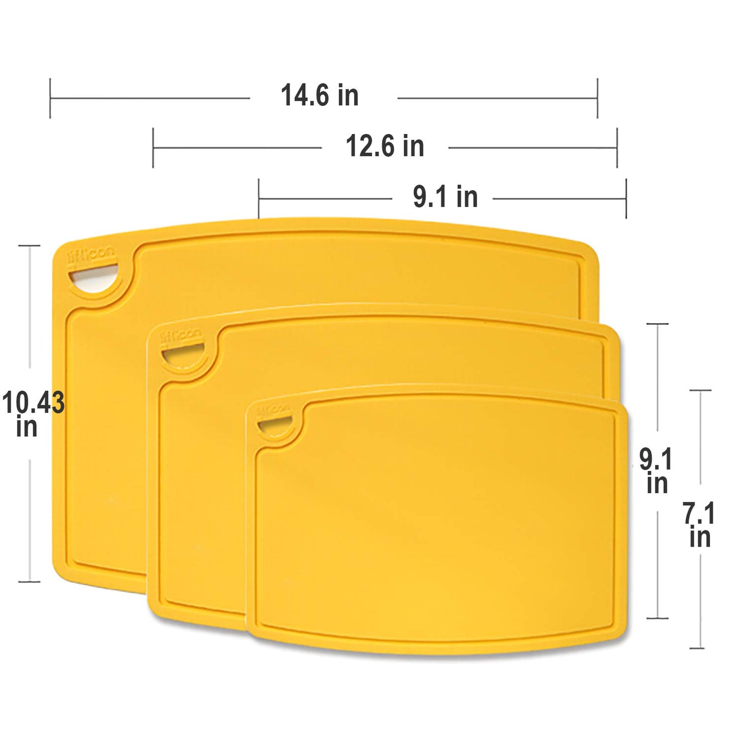 Non-Toxic Food-Grade Silicone Cutting Board Set, 3-Piece – Liflicon