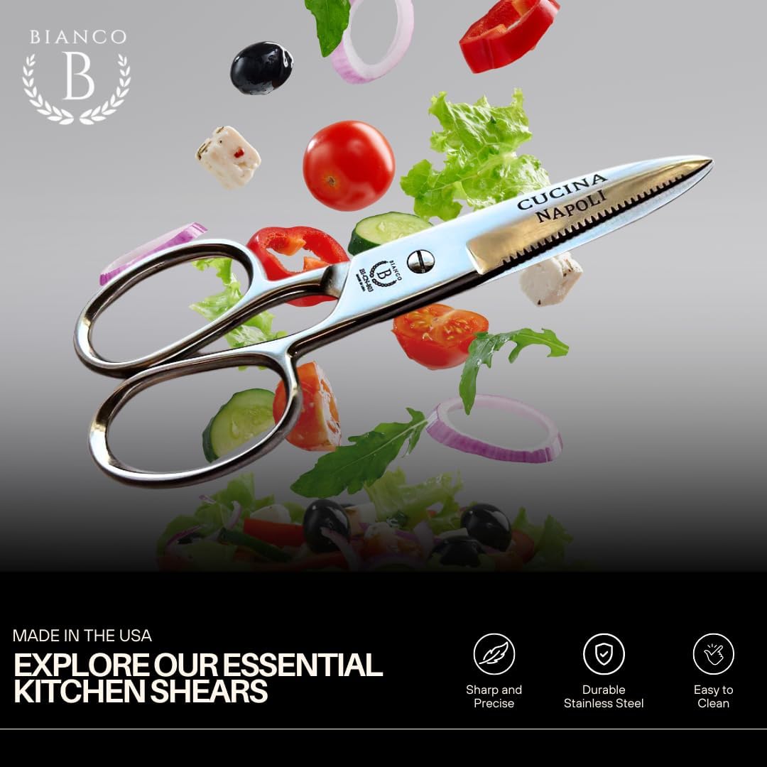 Plastic-Free Stainless Steel Kitchen Shears, USA-Made – Cucina Napoli