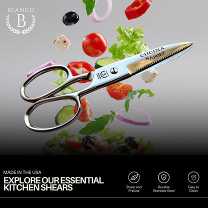 Plastic-Free Stainless Steel Kitchen Shears, USA-Made – Cucina Napoli