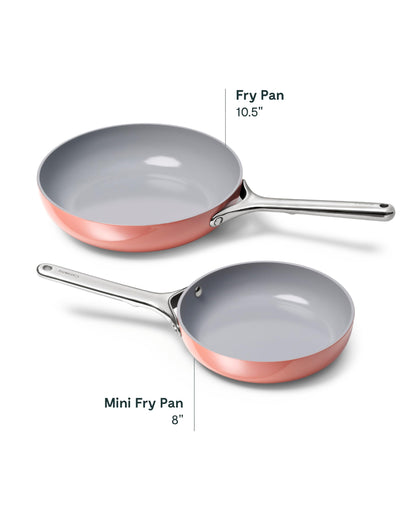 PFAS-Free Ceramic Nonstick Fry Pan Duo – Caraway