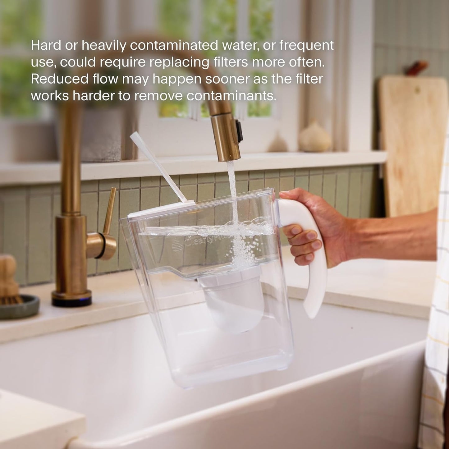 PFAS, Lead & Fluoride Water Filter Pitcher – Clearly Filtered (USA-Made)