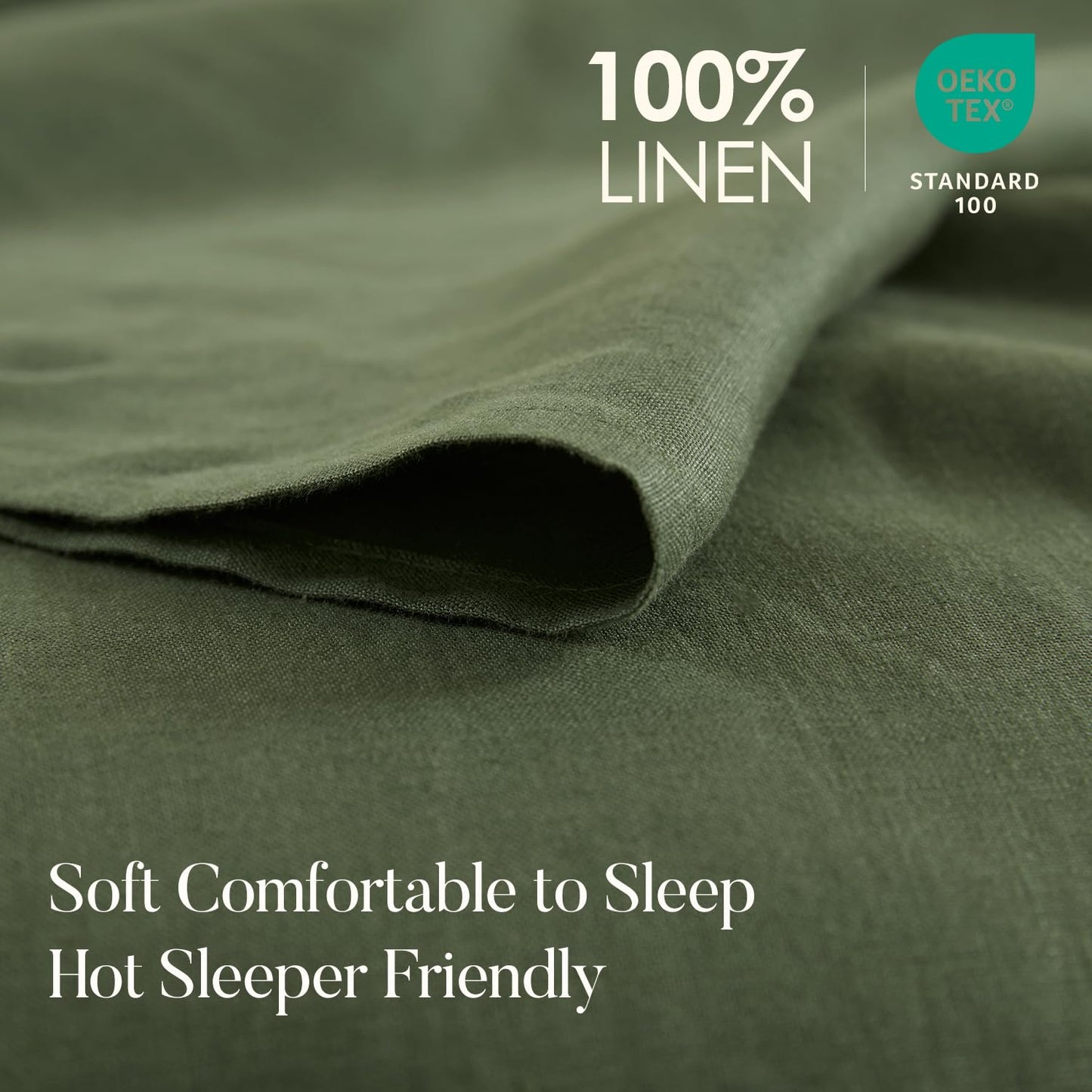 DAPU 100% Pure French Linen Sheets: Natural Normandy Flax Set