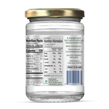 Parachute Naturalz Organic Virgin Coconut Oil: Cold Pressed & Unrefined