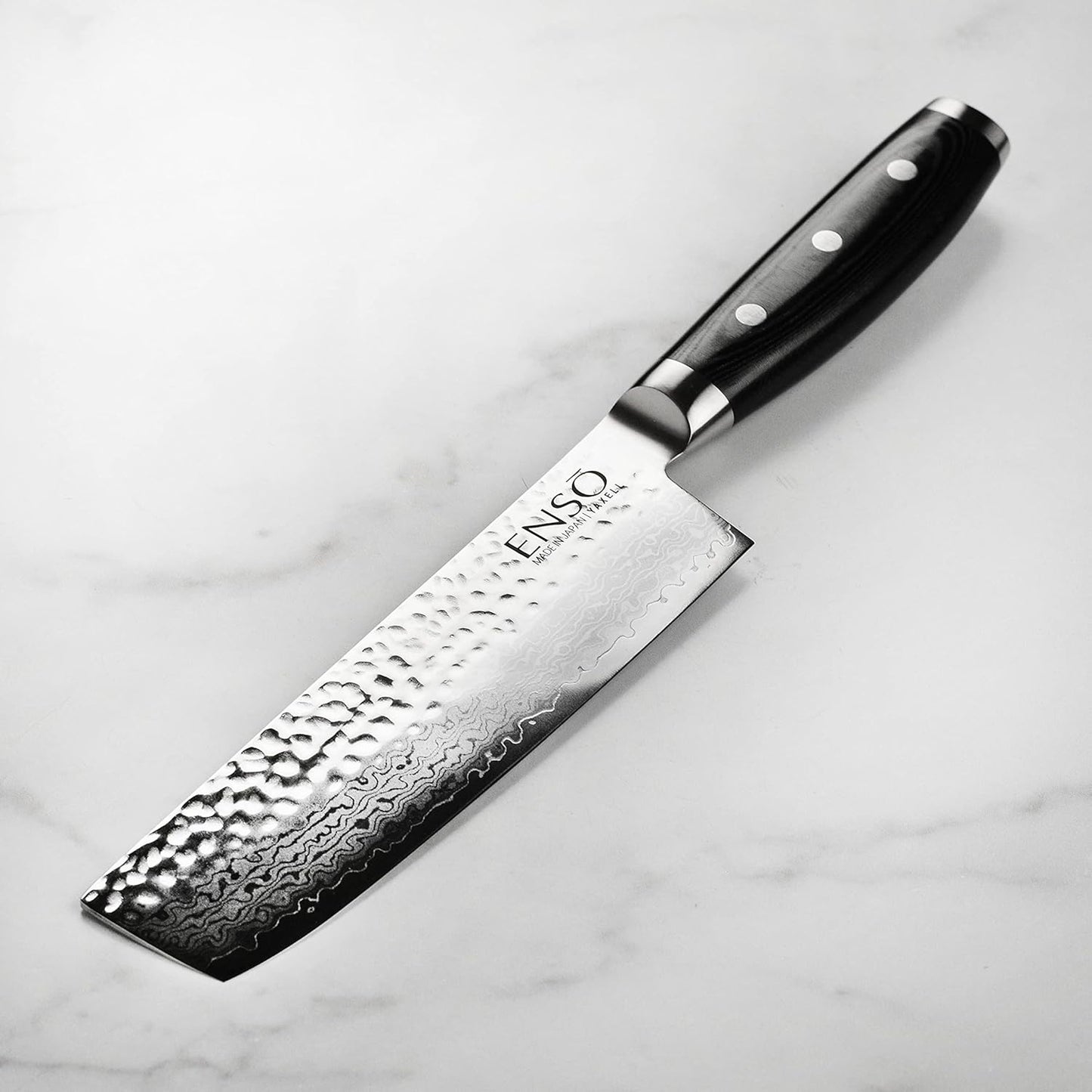 Enso HD Nakiri Knife (VG10 Hammered Damascus)