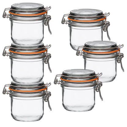 Le Parfait Super Terrine French Glass Jars (32oz Quart, Pack of 4)