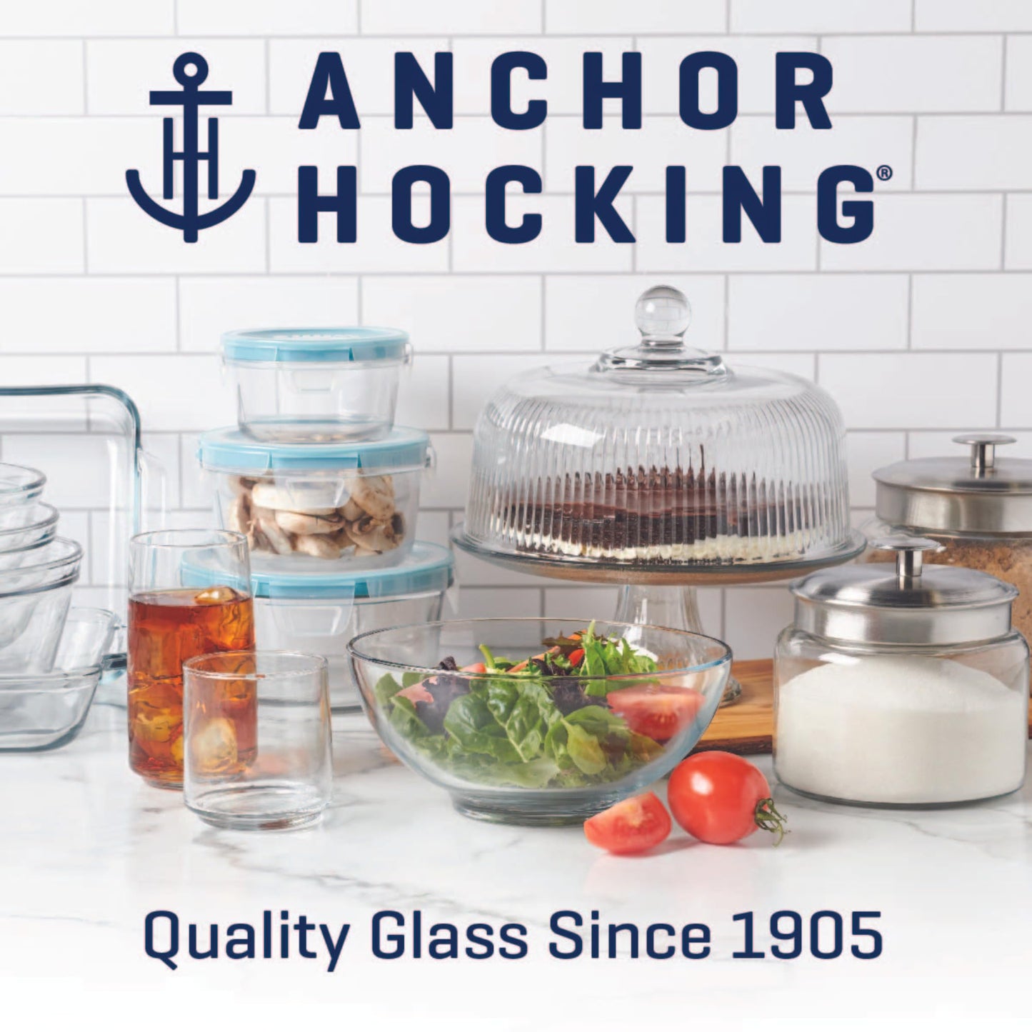 Glass Storage Jars with Fresh-Sealed Lids, 96 oz, 2-Pack – Anchor Hocking