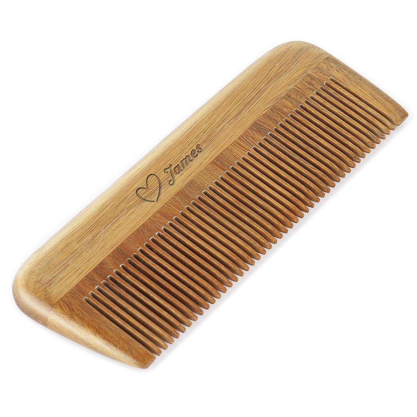 Handmade Green Sandalwood Wooden Comb, Anti-Static & Vegan – Onedor
