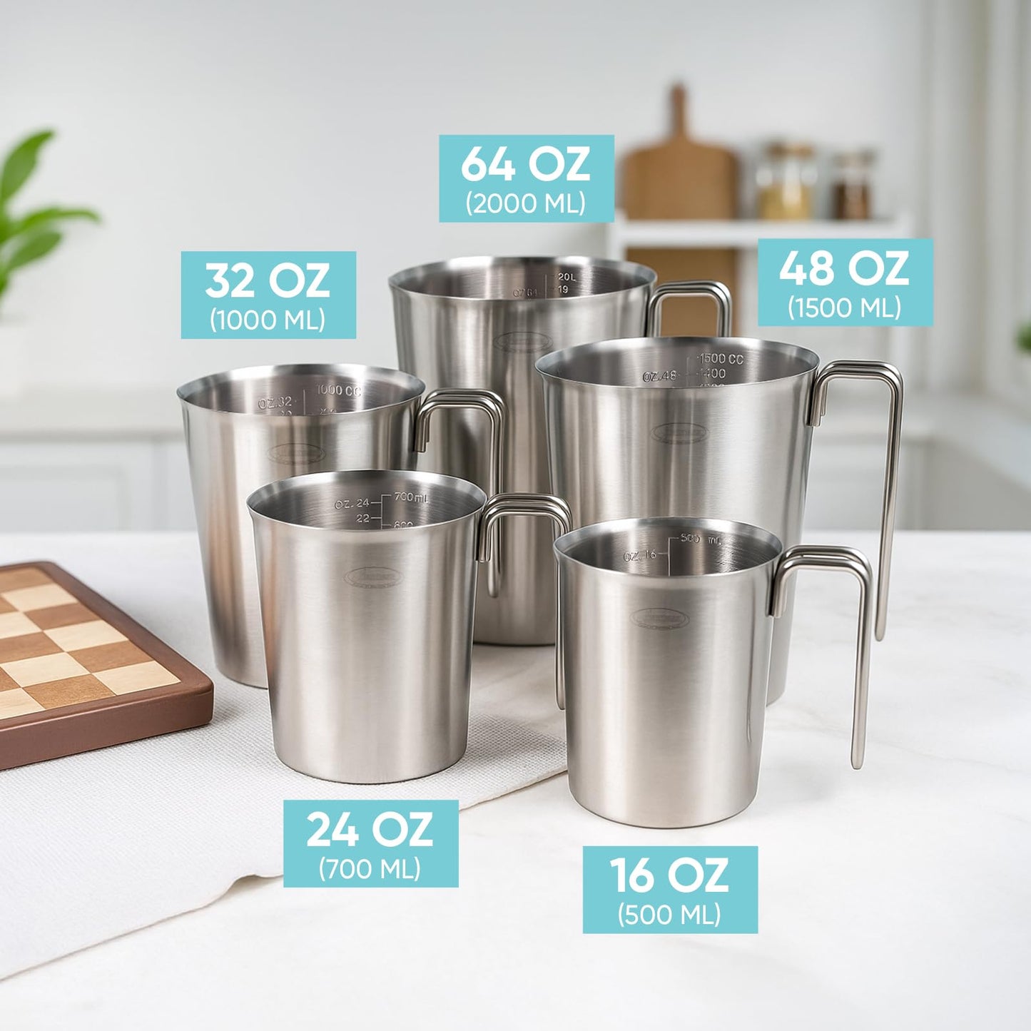 Microplastic-Free 304 Stainless Steel Measuring Cup – Newness