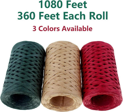 100% Paper Twine: The Natural, Recyclable Raffia Ribbon for Zero-Waste Christmas Wrapping
