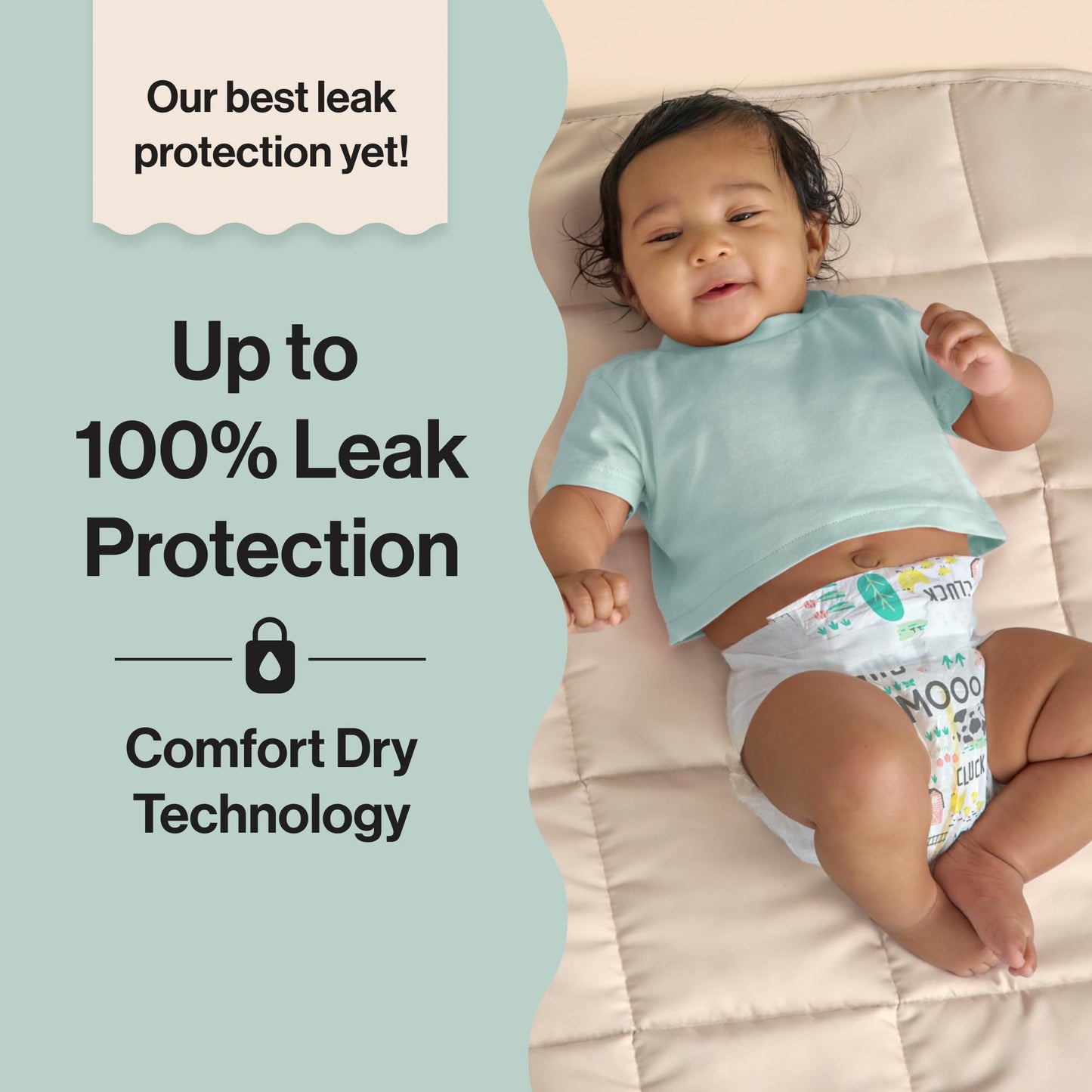 The Honest Company Comfort Dry Diapers: TCF Plant-Based Protection