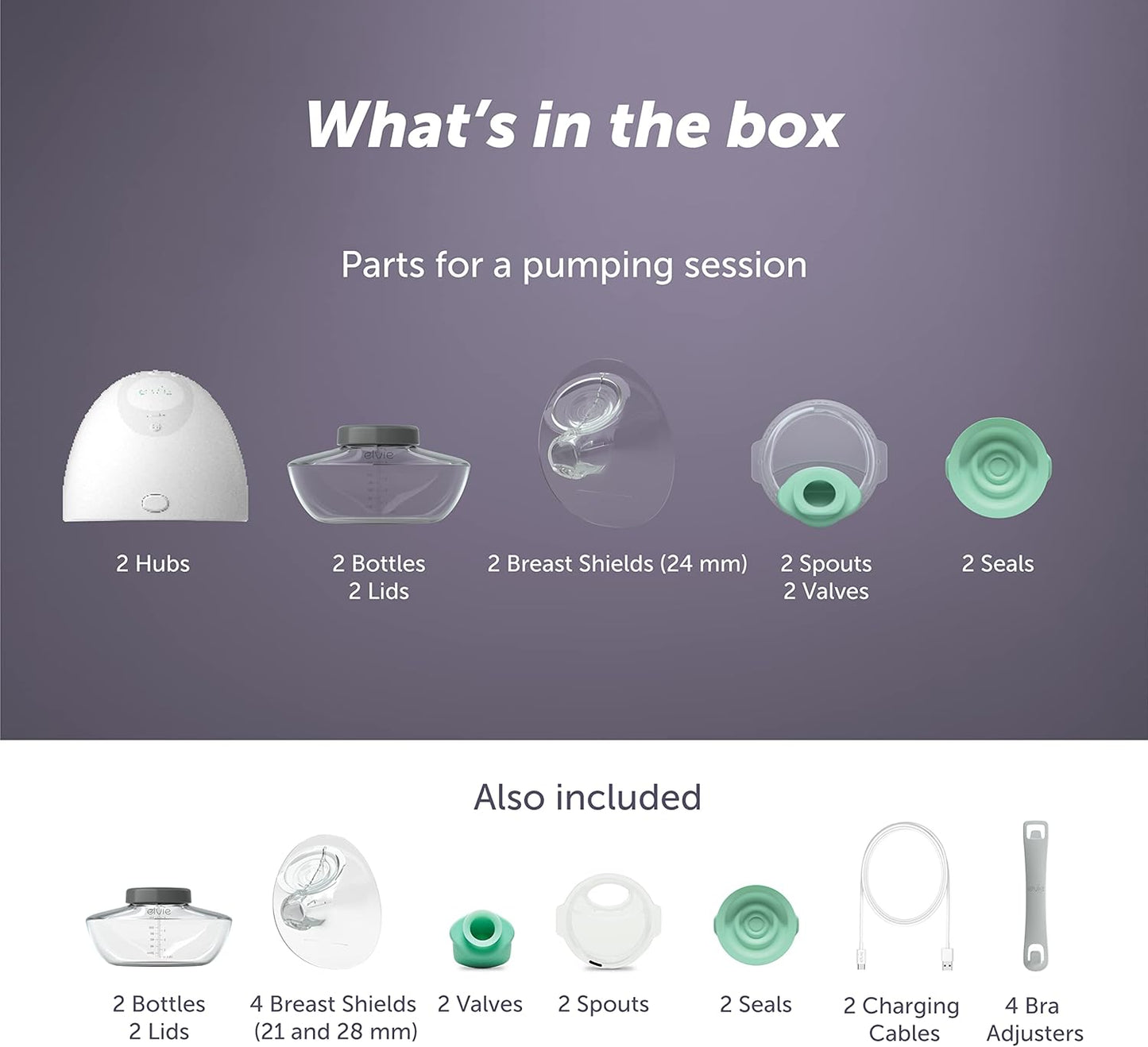 Elvie Double Wearable Silent Breast Pump with App Control