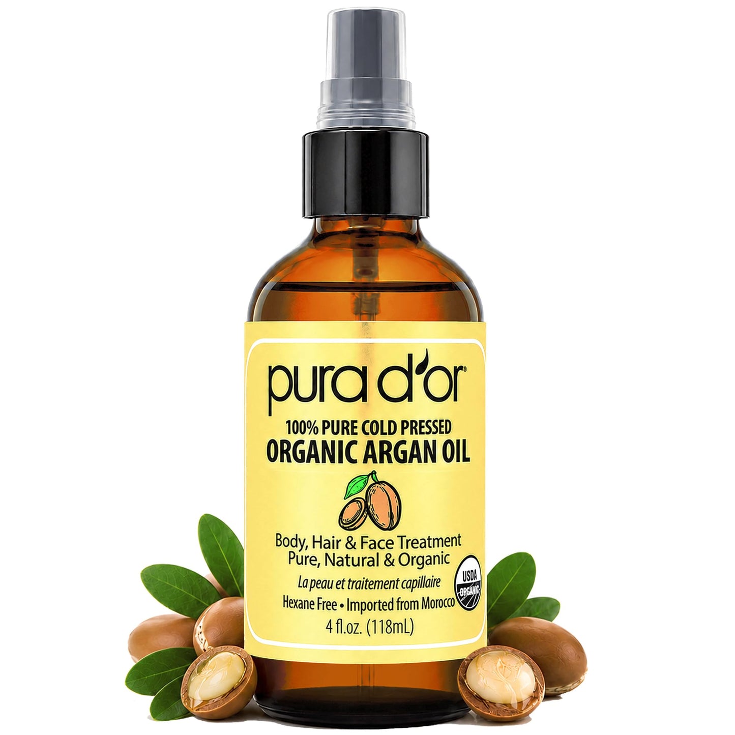 USDA Certified Organic Rosehip Seed Oil, 100% Pure Cold-Pressed – Pura D'or
