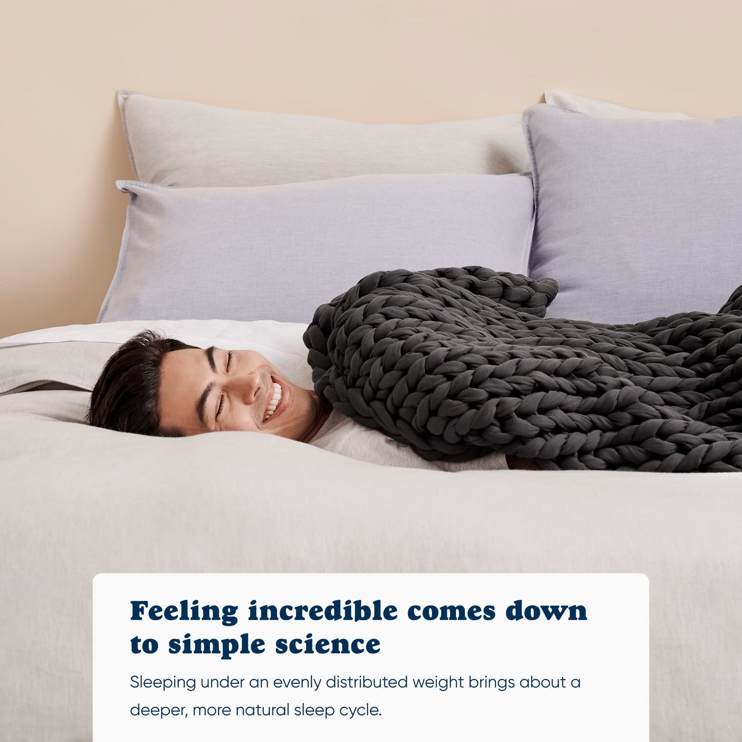 Toxin-Free Sleep: Bearaby Organic Cotton 100% Hand-Knit Weighted Blanket, Non-Toxic