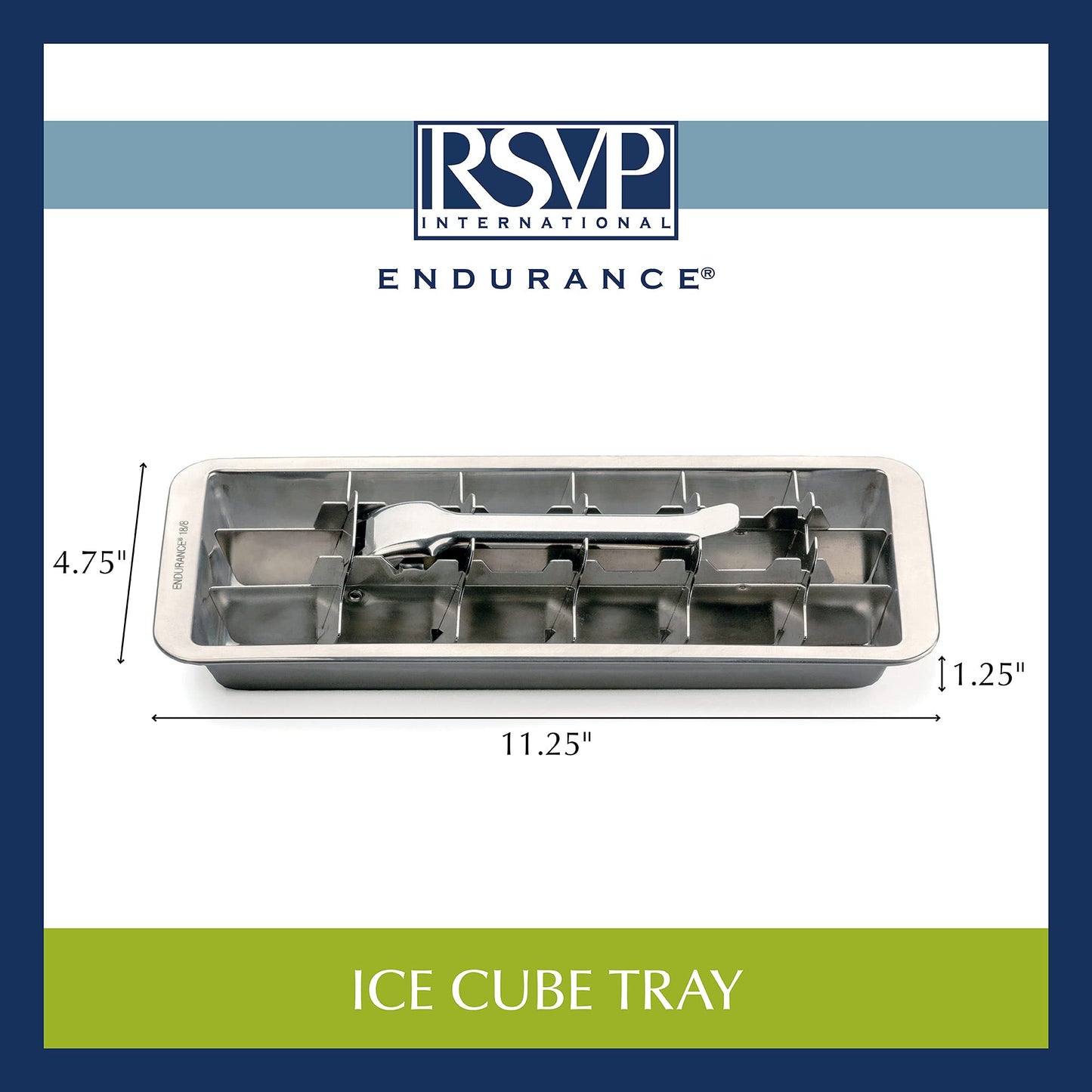 Microplastic-Free Stainless Steel Ice Cube Tray – RSVP Endurance
