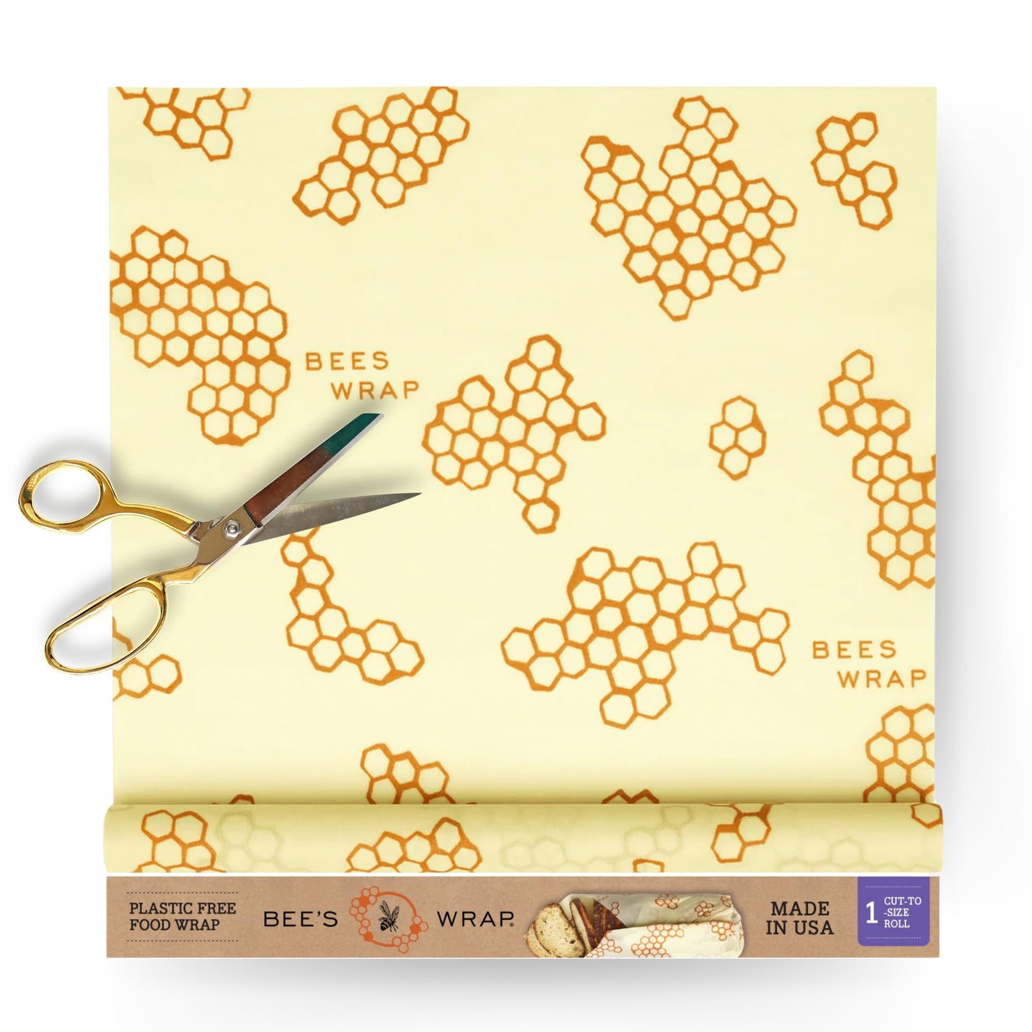 Plastic-Free Vegan Reusable Food Wrap Roll – Bee's Wrap