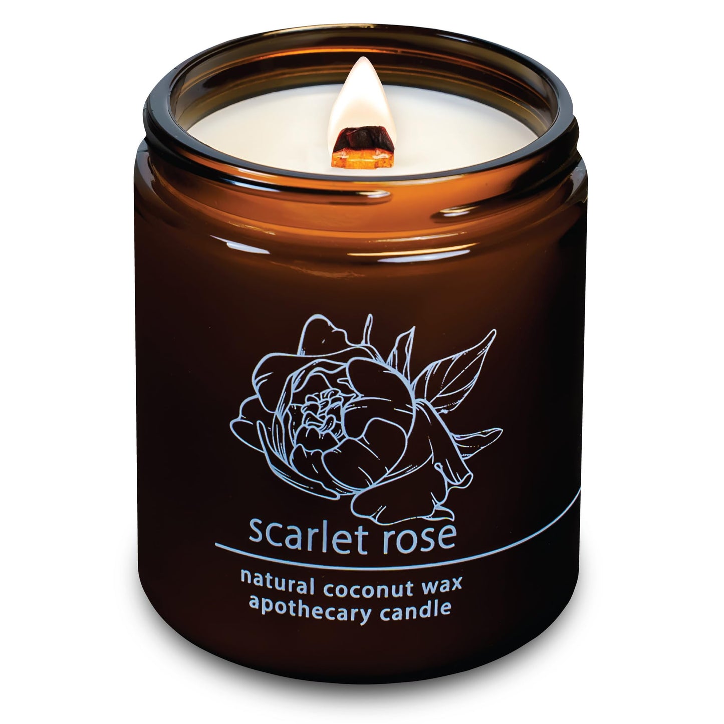 Non-Toxic Coconut Wax Candle: Signature Crackling Wood Wick, Phthalate-Free, 60-Hour Clean Burn