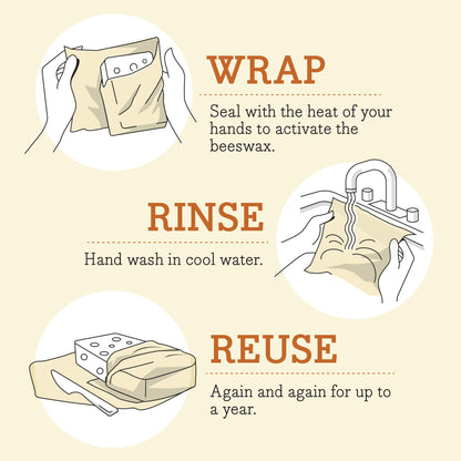 Plastic-Free Vegan Reusable Food Wrap Roll – Bee's Wrap