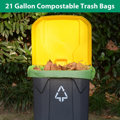 GreFusion 1.2 Gallon Compostable Bags - 125 Count (BPI Certified)