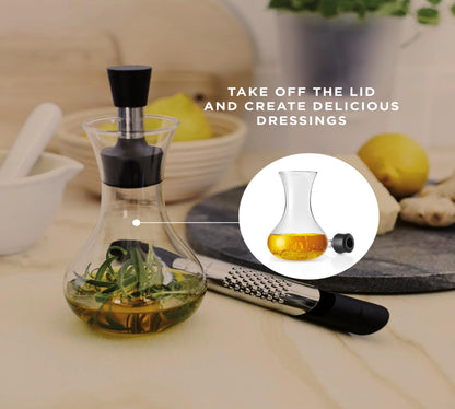 Plastic-Free Borosilicate Glass Oil & Vinegar Carafe – Eva Solo