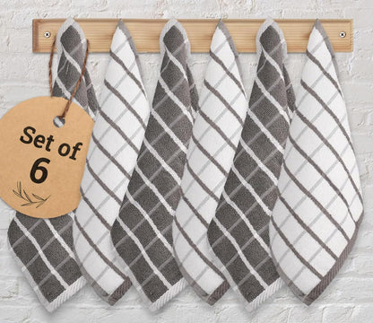 Microplastic-Free Kitchen: Urban Villa Cotton Dish Towels 6-Pack Non-Toxic