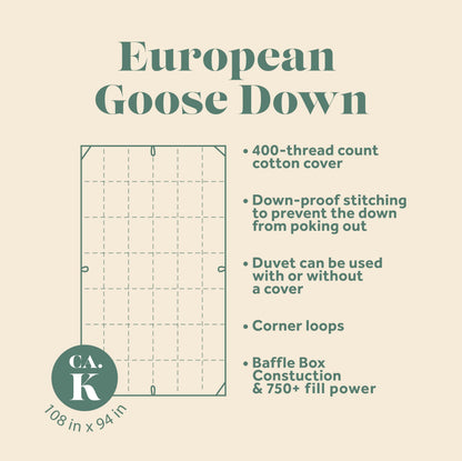 ComfyDown RoyalRest Comforter: 750+ Fill Power Luxury Goose Down