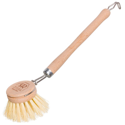 Redecker Tampico Fiber Dish Brush: Oiled Beechwood Handle (Set of 2)