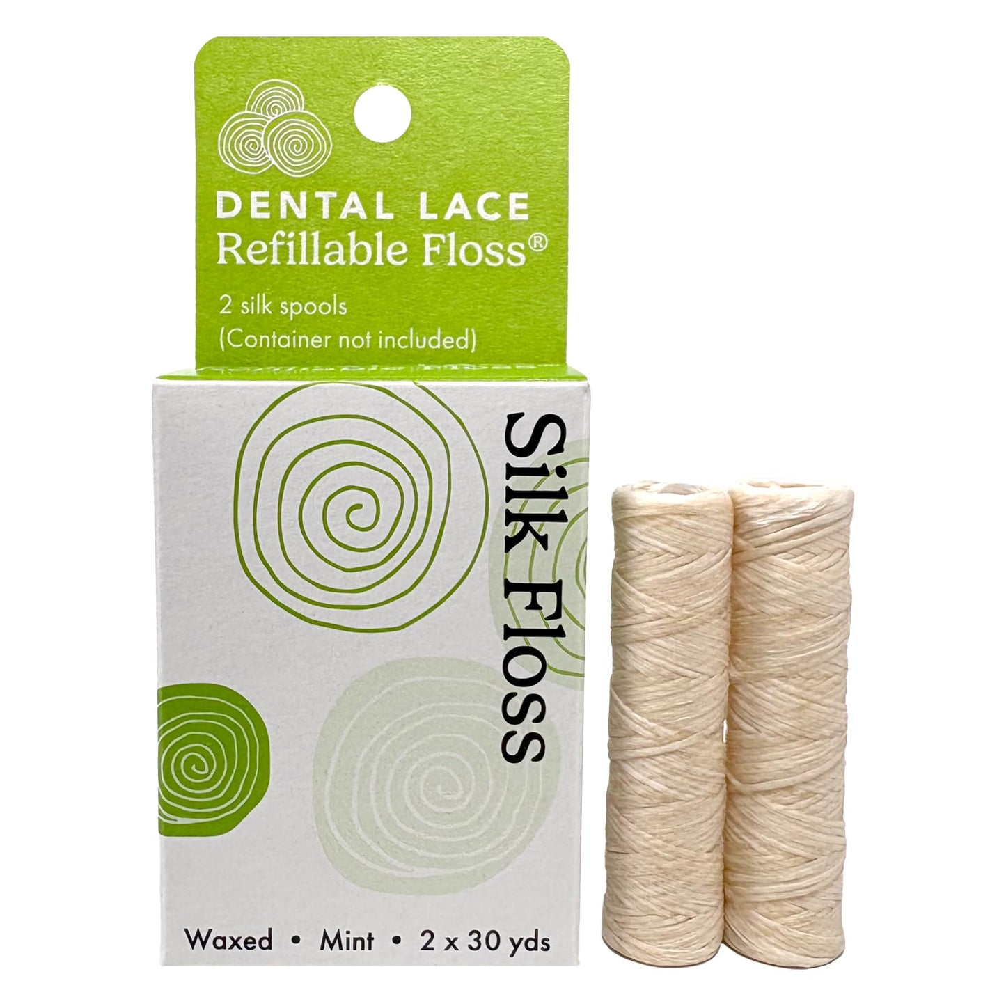 Refillable Silk Dental Floss, PFAS-Free, Glass Container – Dental Lace