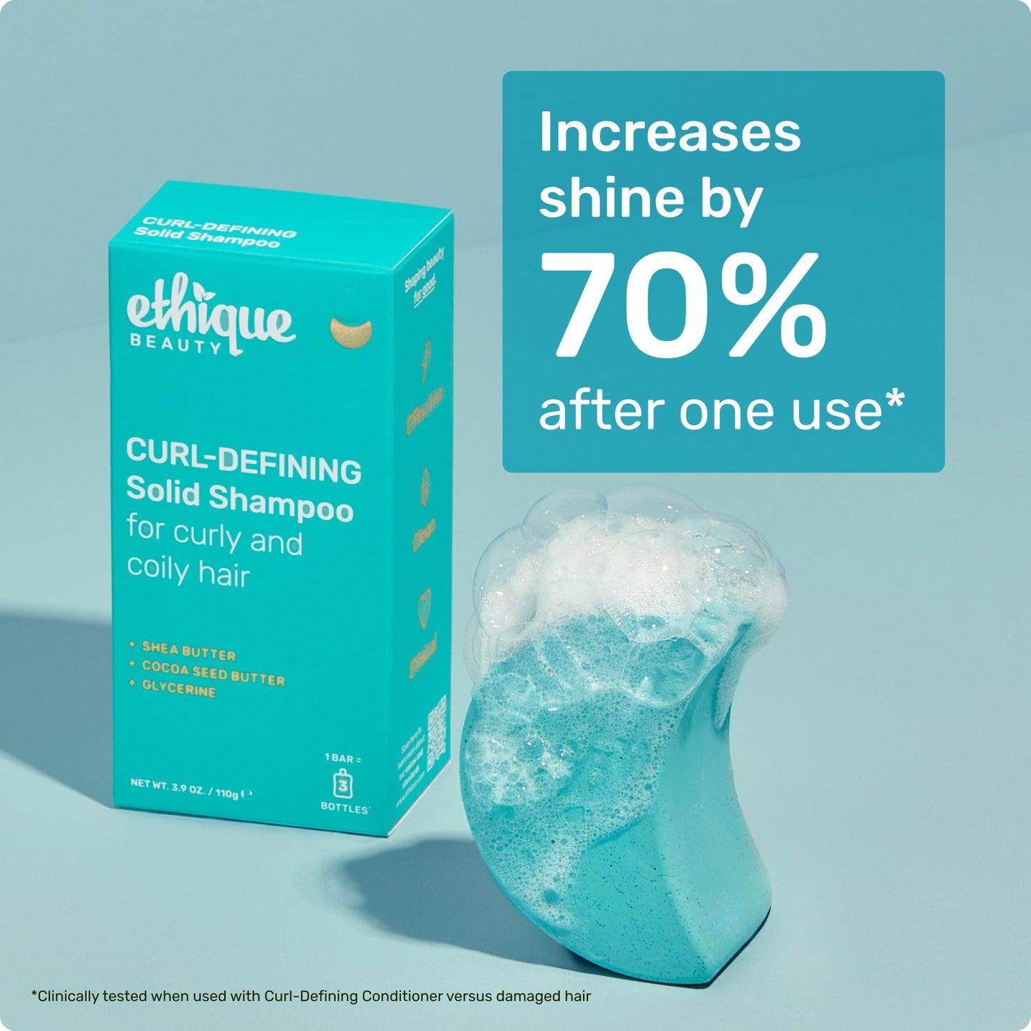 Plastic-Free Curl-Defining Shampoo Bar, pH-Balanced & Vegan – Ethique