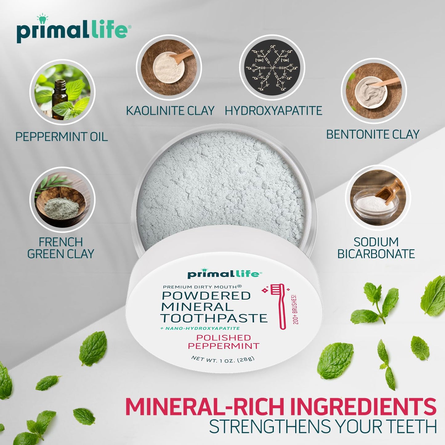 Fluoride-Free Remineralizing Tooth Powder, Bubblegum – Primal Life Organics