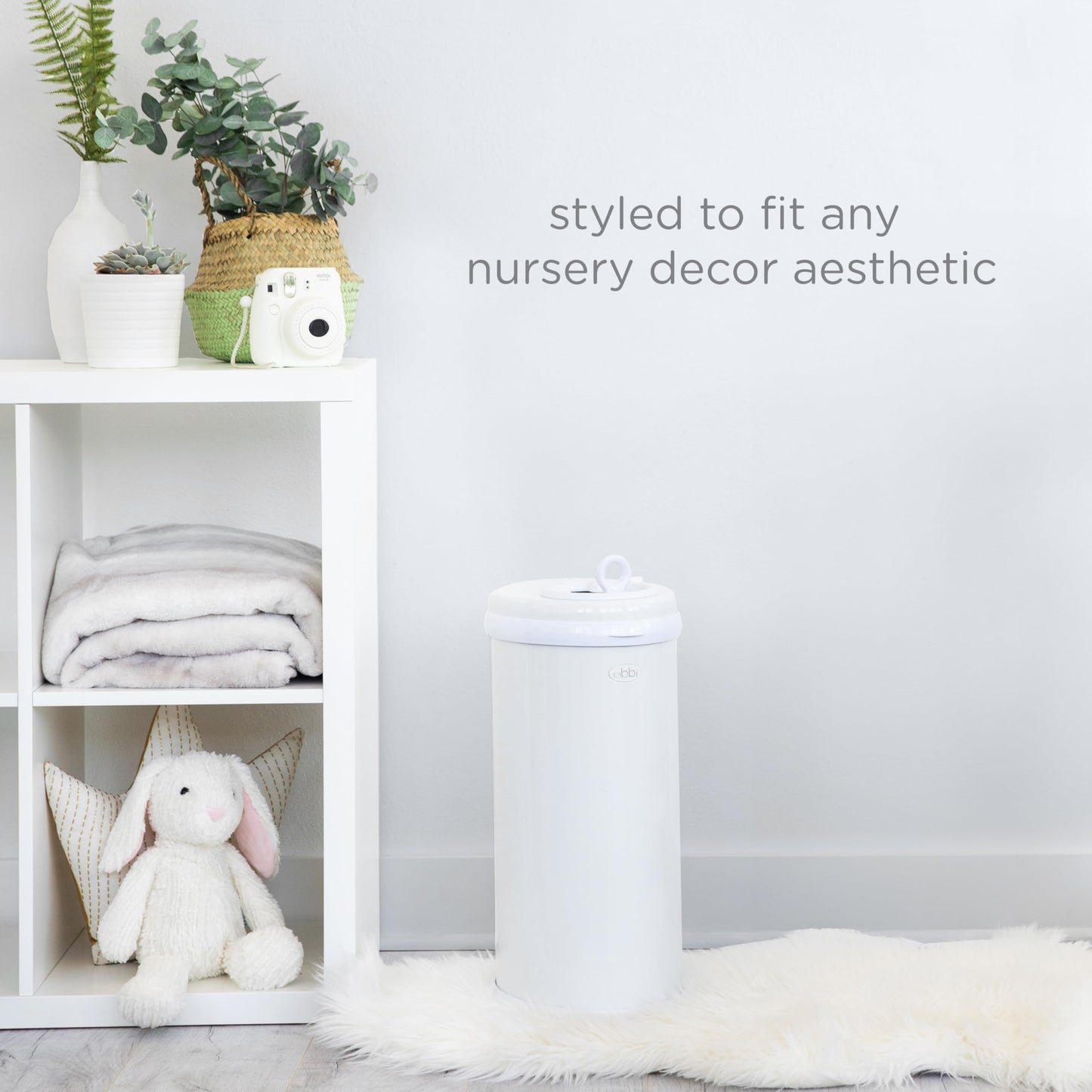 Ubbi Steel Diaper Pail: Powder-Coated Odor-Locking Bin