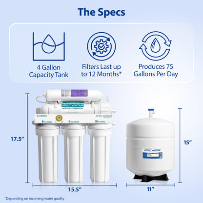 PFAS & Lead Under-Sink Reverse Osmosis System, 5-Stage – APEC ROES-100