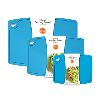 Non-Toxic Food-Grade Silicone Cutting Board Set, 3-Piece – Liflicon