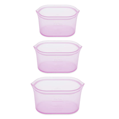 Reusable Silicone Bags, Stand-Up Zip Seal, 2-Bag Set - Zip Top