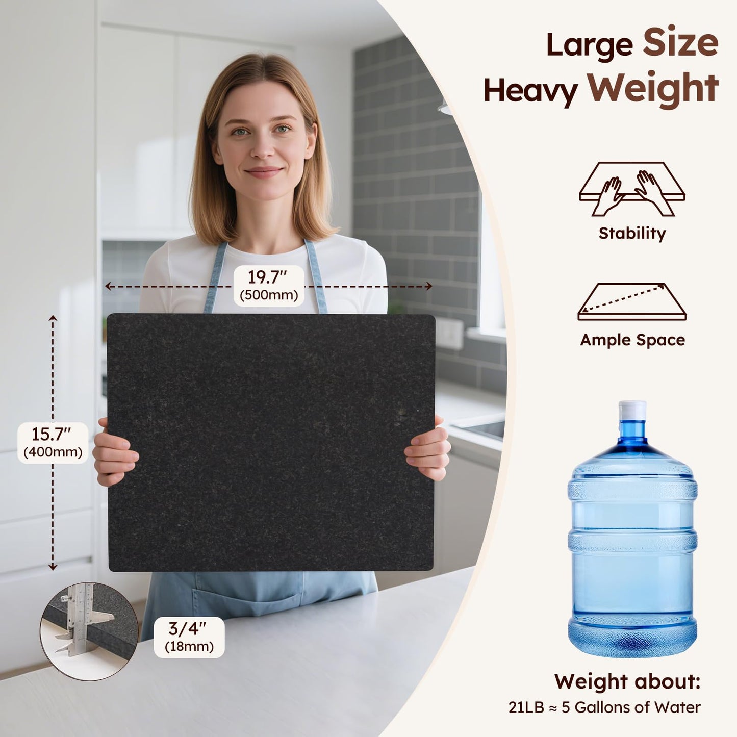Non-Toxic Natural Granite Cutting & Pastry Board – Diflart