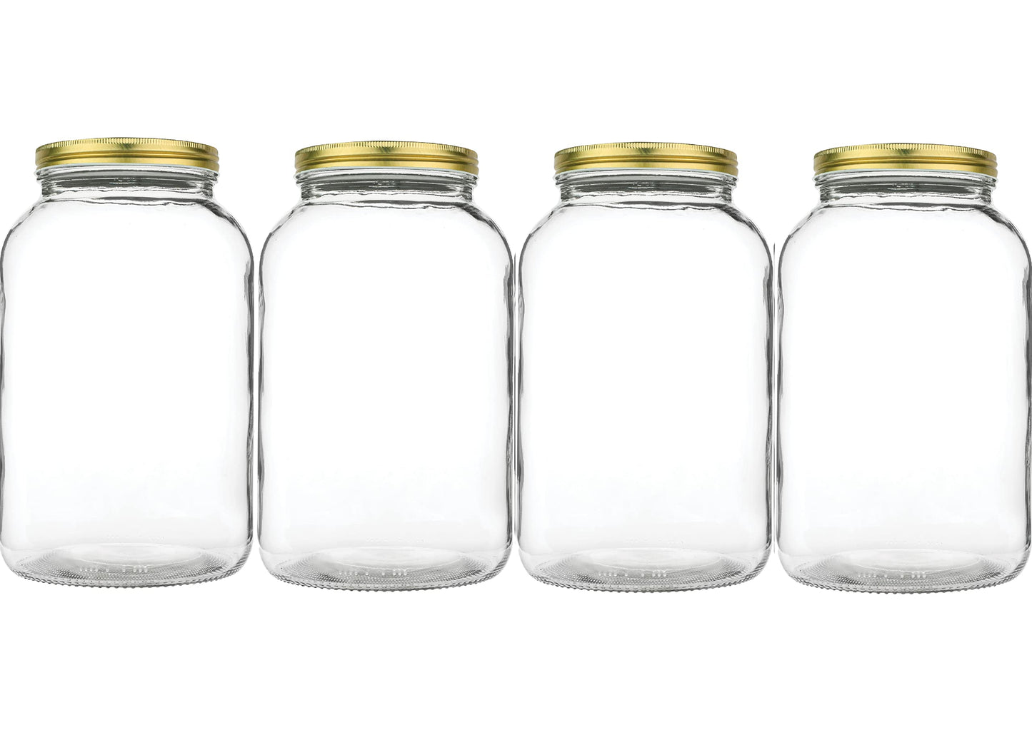 1-Gallon Glass Mason Jars with Airtight Metal Lids, 2-Pack - Kitchentoolz