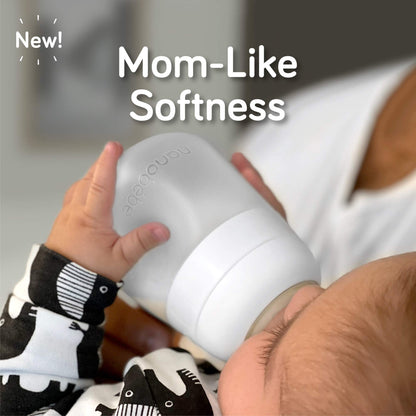 Nanobebe Flexy 9oz Silicone Baby Bottles with Anti-Colic Venting (3-Pack)