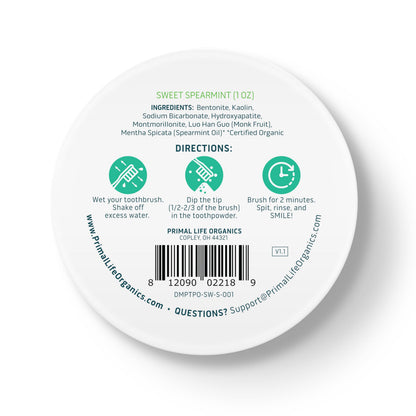 Fluoride-Free Remineralizing Tooth Powder, Bubblegum – Primal Life Organics