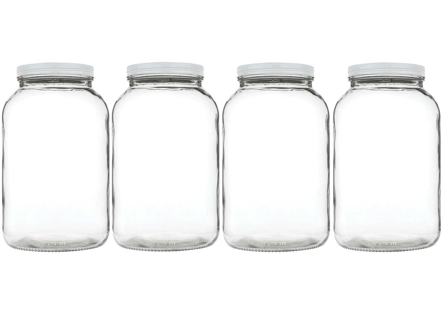 1-Gallon Glass Mason Jars with Airtight Metal Lids, 2-Pack - Kitchentoolz