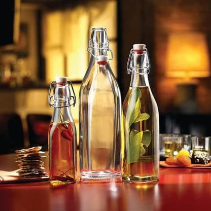 Small Glass Swing-Top Bottles, 8.5 oz, 6-Pack – Bormioli Rocco